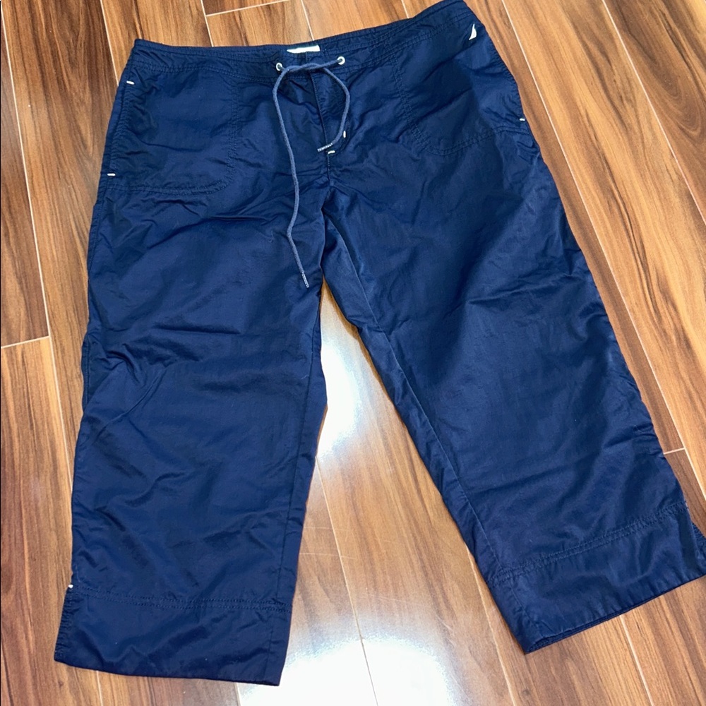 Large Nautica 100% nylon navy pants